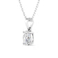 Diamond Pendant Necklace with Oval Center Stone