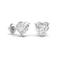 2.5 Carat Each Heart Shape Diamond Three Prong Martini Setting Studs Earring