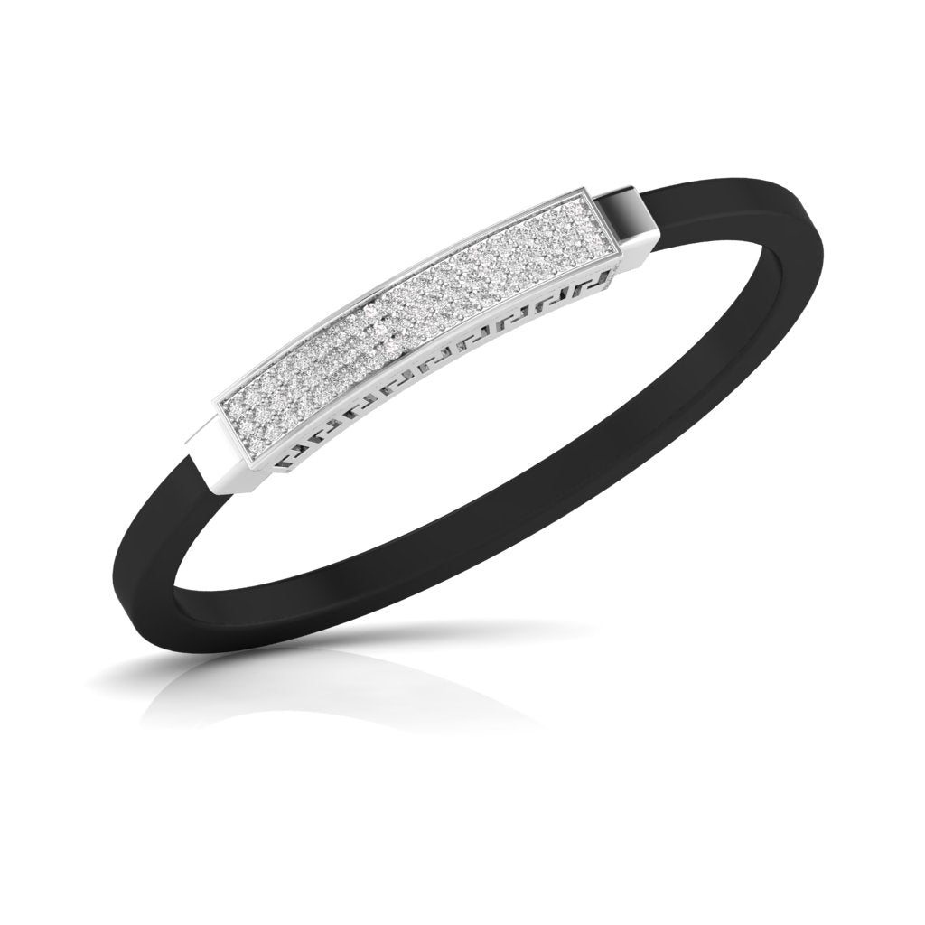 Ivana Men's Bracelet With Black Colour Band