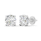 2.5 Carats Each Round Diamonds 4-Prongs Settings Studs Earrings