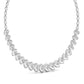 Fancy Leaf Style Round Cut Diamond Necklace