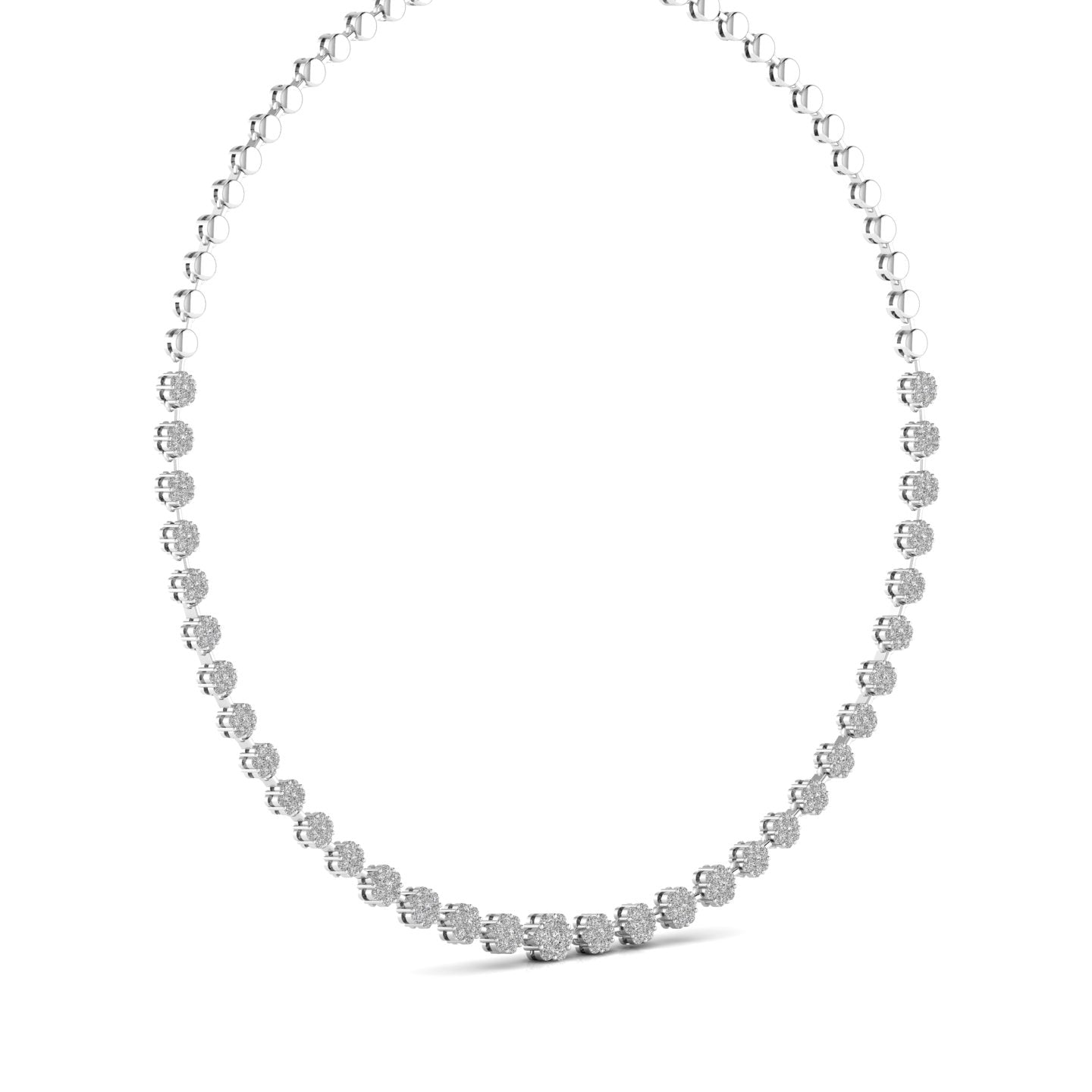 Lab Grown Round Cut Diamonds Necklace For Her