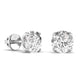 3 Carat Double Prong Setting Round Shape Solitaire Diamond Studs Earring