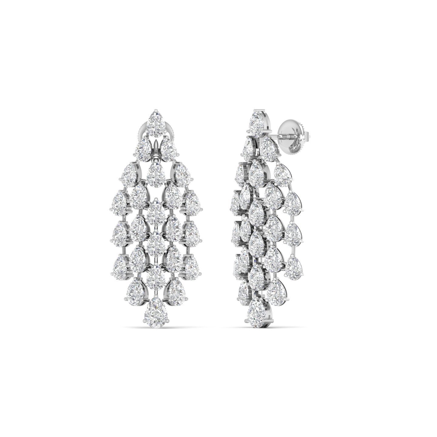 Pear Shape Diamonds Dazzling Droplets Earrings