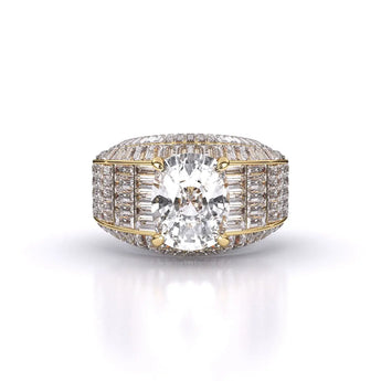 Buy Solitaire Cushion Cut Diamond Ring for Men from Ivana Jewels Best lab grown diamond jewellery brand