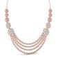 Layered Round Cut Diamonds Party Wear Necklace