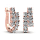 1.6 Carat Round Diamonds Hoop Huggies Earrings