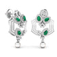 Fancy Pear Cut Emerald Diamond Stunning Earring