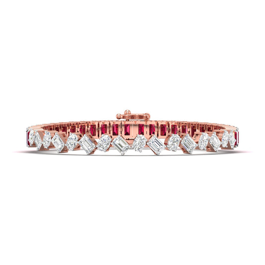 Ruby and Diamond Tennis Bracelet