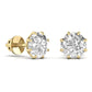 1.5 Carats Each Round Diamond 8 Prong Setting Studs Earring