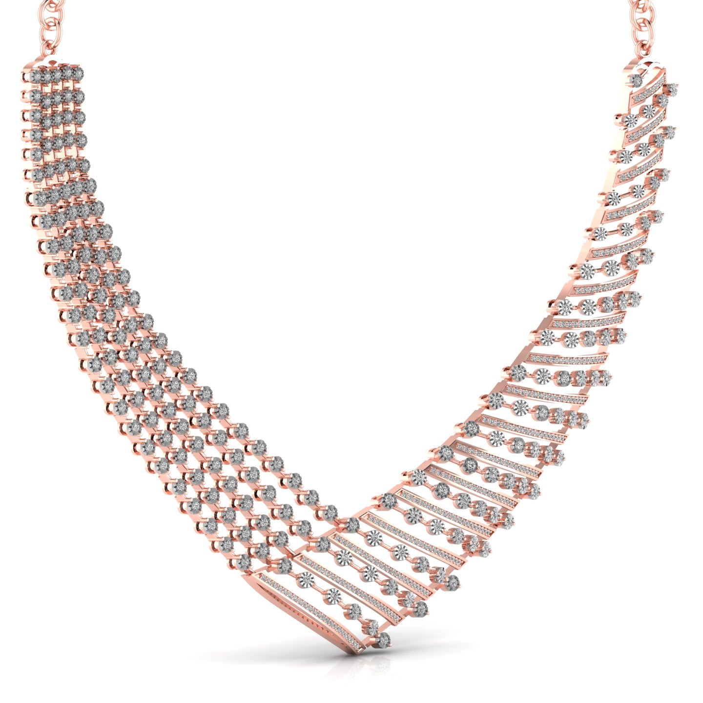 Multi Layered Diamond Necklace