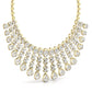 IVANA Sparkling Elegance Heavily Embellished Round & Baguette Cut Diamond Necklace