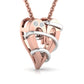 Heart Design Round Cut Diamond Premium Pendant