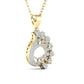 Pear Shape Diamonds Peacock Style Pendant For Her