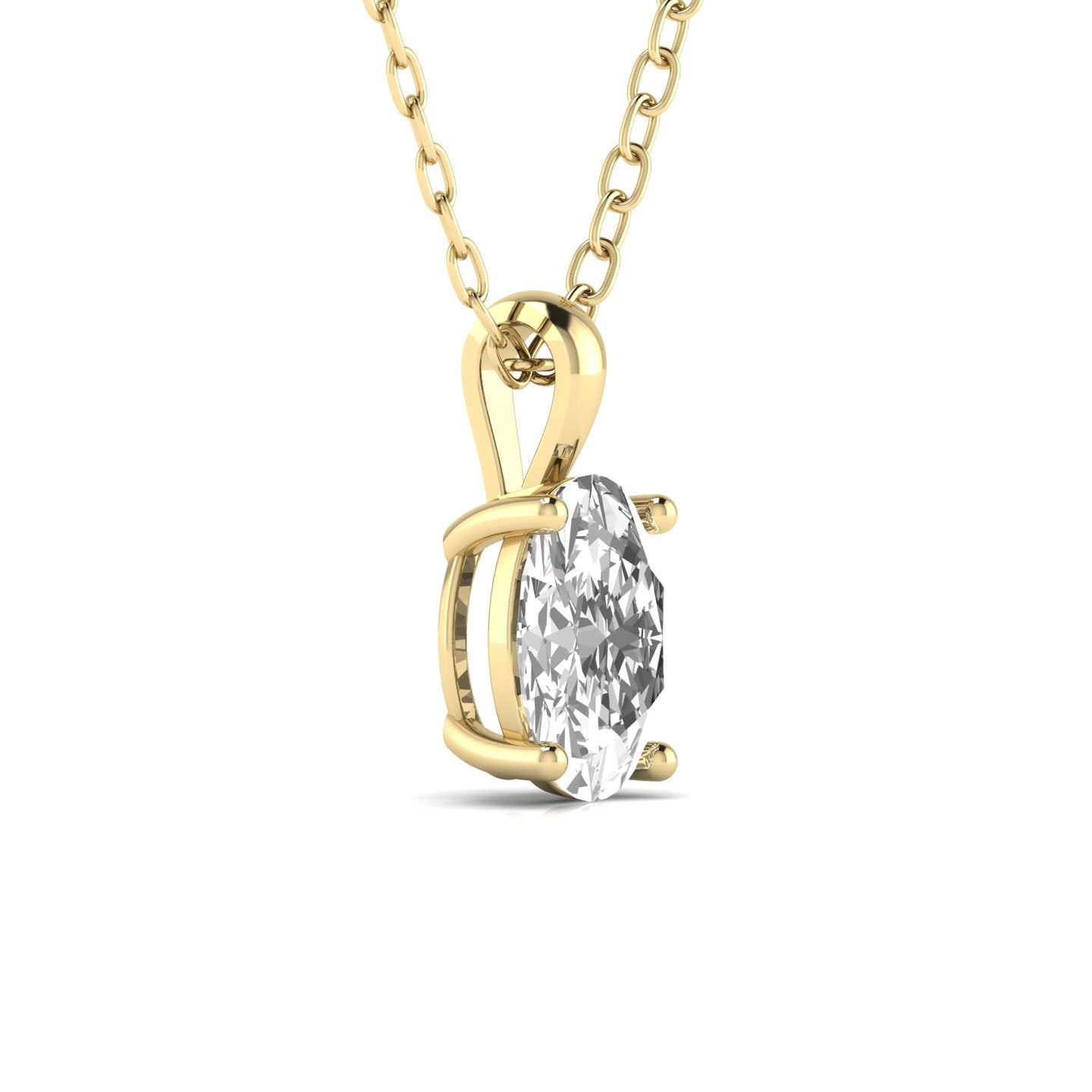 3 Carat Oval Solitaire Diamond Pendant