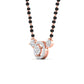 Luxurious Black Bead Mangalsutra with Triple Diamond Pendant