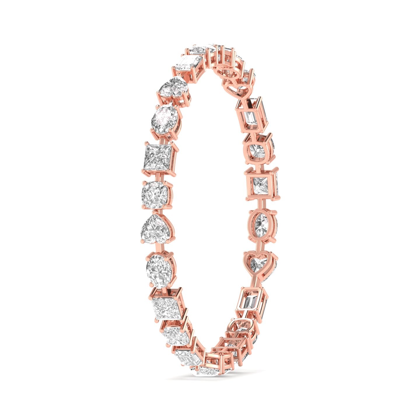 Multi Shapes Diamond Architectural Art Bracelet