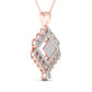 Pear, Marquise & Round Cut Diamonds Pendant For Her