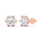 4 Carats Each Round Diamonds 6-prongs Setting Studs Earrings