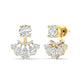 1.01 Carat Each Round Solitaire & Fancy Diamonds Drops Earrings