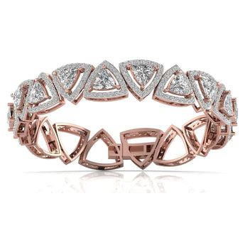 Buy Trillion Shape Diamond Chain Bracelet | Ivana Jewels Best lab grown diamond jewellery brand