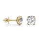 1.5 Carats Each Round Diamond Four Prong Basket Setting Studs Earring