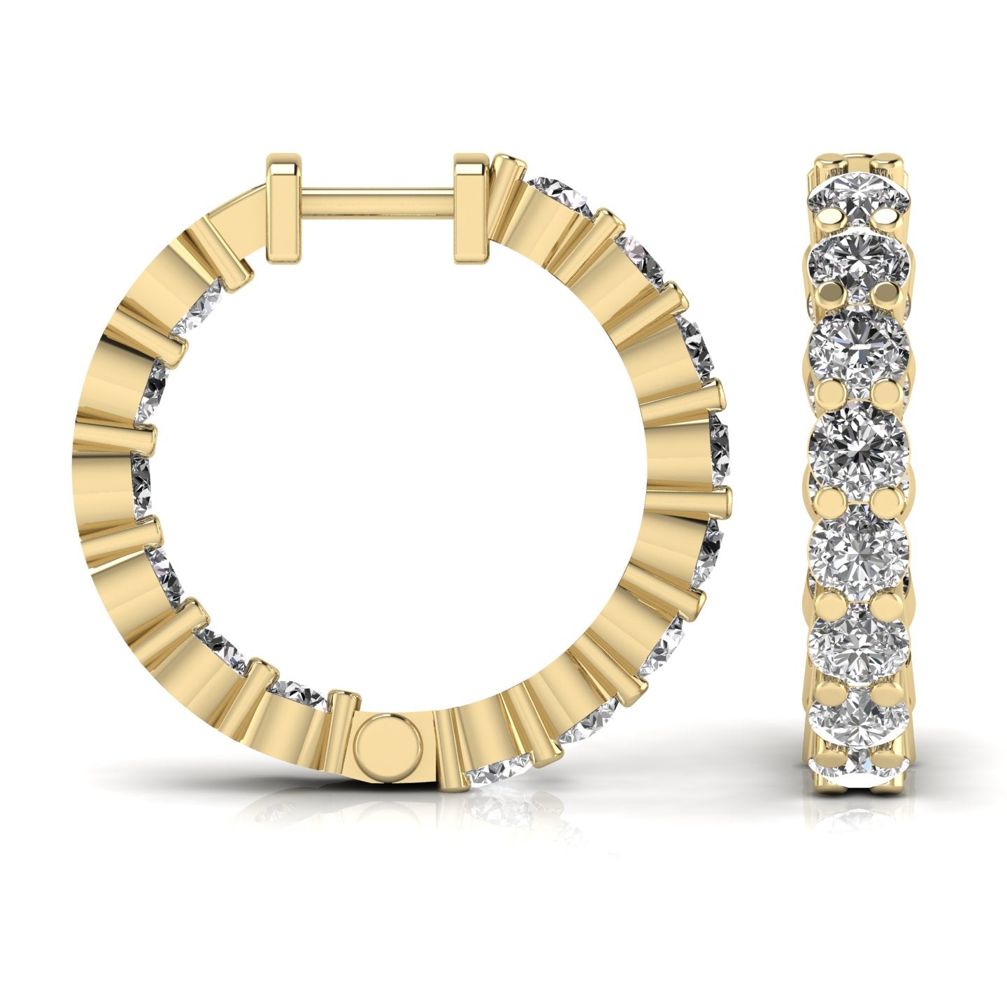 1.6 Carat Round Cut Diamonds Stud Earring