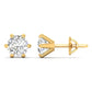 2.01 Carats Each Round Diamonds 6-Prongs Setting Studs Earrings