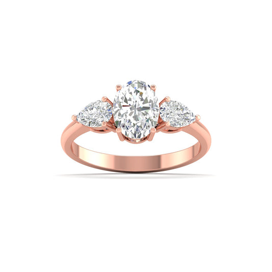 Elegant Three-Stone Diamond Engagement Ring