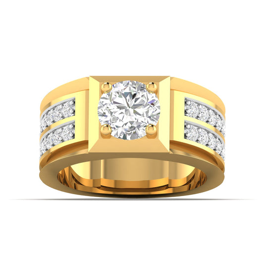 1.53 Carat Round Cut Diamond Square Silhouette