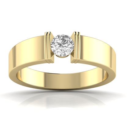 Golden Horizon Solitaire Men's Band