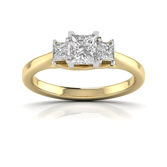 Classic Crescent Diamond Ring