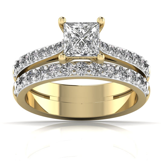 Princess Solitaire Band Ring