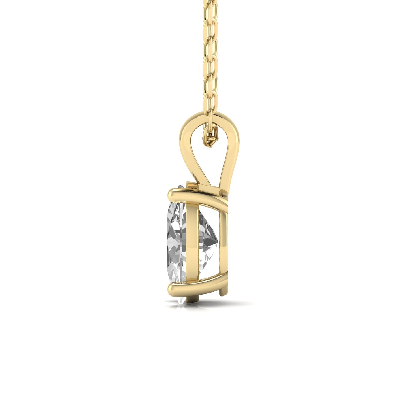 3 Carat Oval Solitaire Diamond Pendant