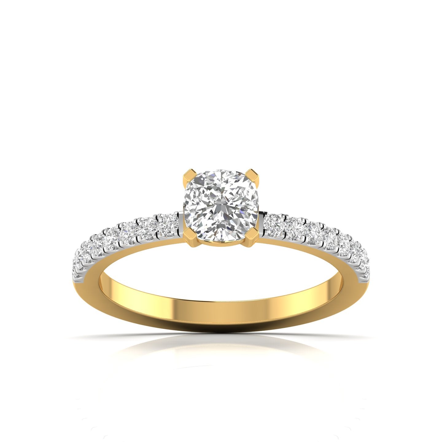 1.01 Carat Cushion Shape Solitaire Diamond Ring