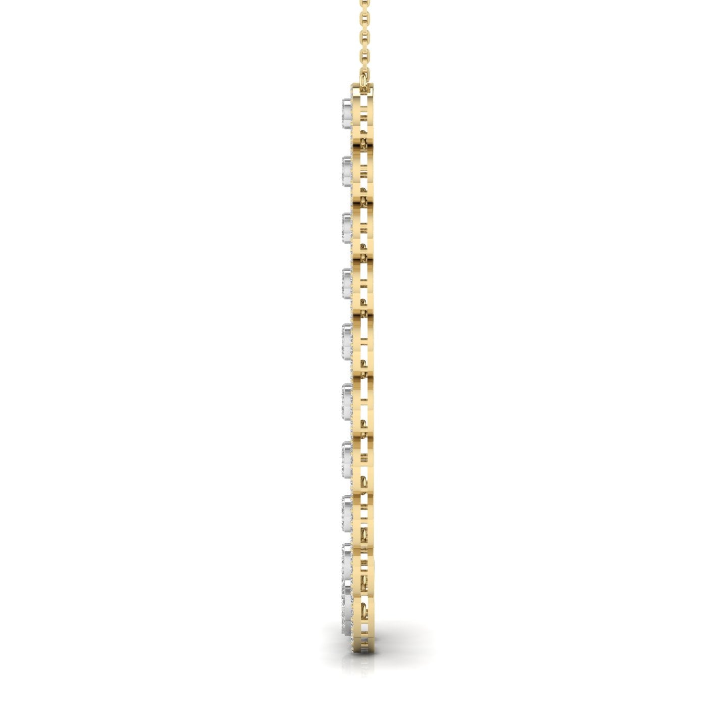 Gorgeous Concentric Studded Diamond Necklace