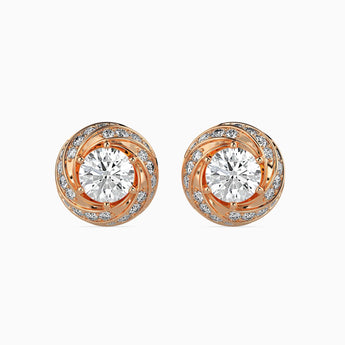 Buy Solitaire Halo Centre Diamond Stud Earring from Ivana Jewels Best lab grown diamond jewellery brand