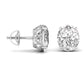 2.5 Carats Each Oval Shape Solitaire Diamond Four Prong Basket Setting Studs Earring