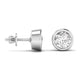 1.5 Carats Each Round Solitaire Diamond Bezel Setting Studs Earring