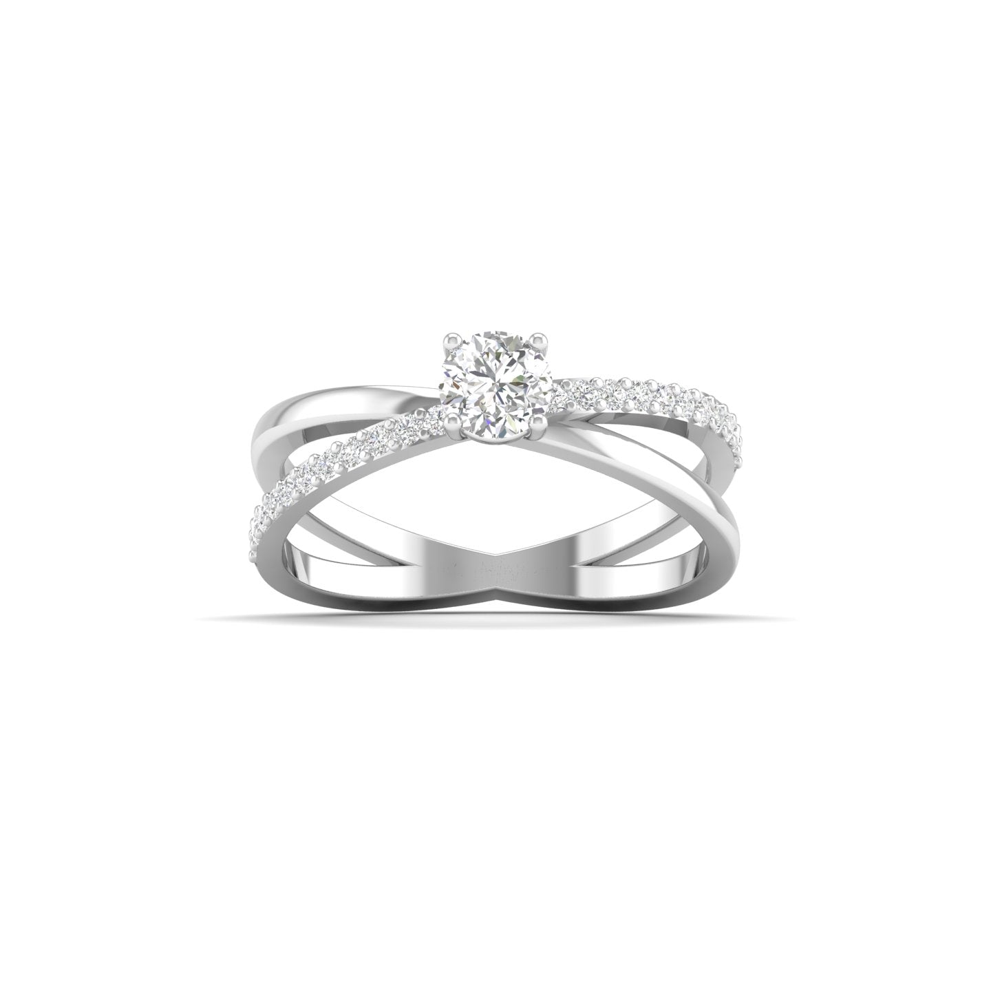 Engagement Ring with Brilliant-Cut Solitaire Diamond