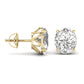 1.5 Carats Each Oval Shape Solitaire Diamond Four Prong Setting Studs Earring