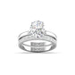 Eye-Catching Oval Diamond Ring Set for Weddings