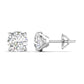 2.5 Carats Each Round Diamonds 4-Prongs Settings Studs Earrings