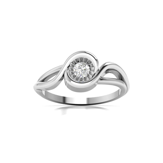 1.04 Carat Solitaire Round Cut Diamonds Halo Ring