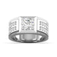 1.53 Carat Round Cut Diamond Square Silhouette