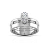 1.01 Carat Centre Solitaire Oval Diamond Celestial Circle Ring