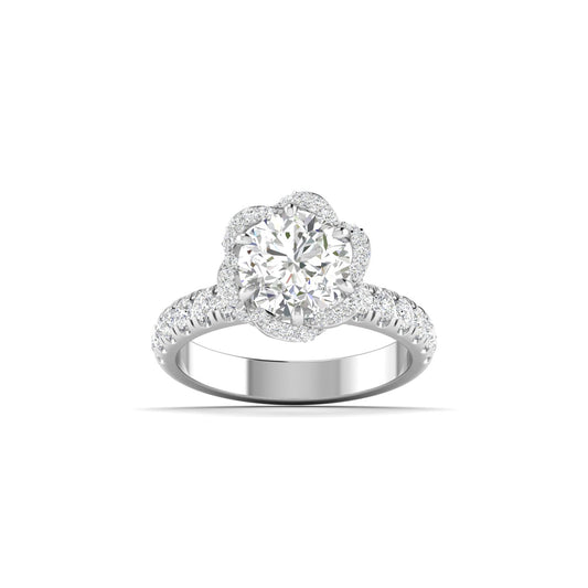 Diamond Halo Engagement Ring