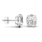 3 Carats Each Oval Shape Solitaire Diamond 4-Prong Setting Studs Earring