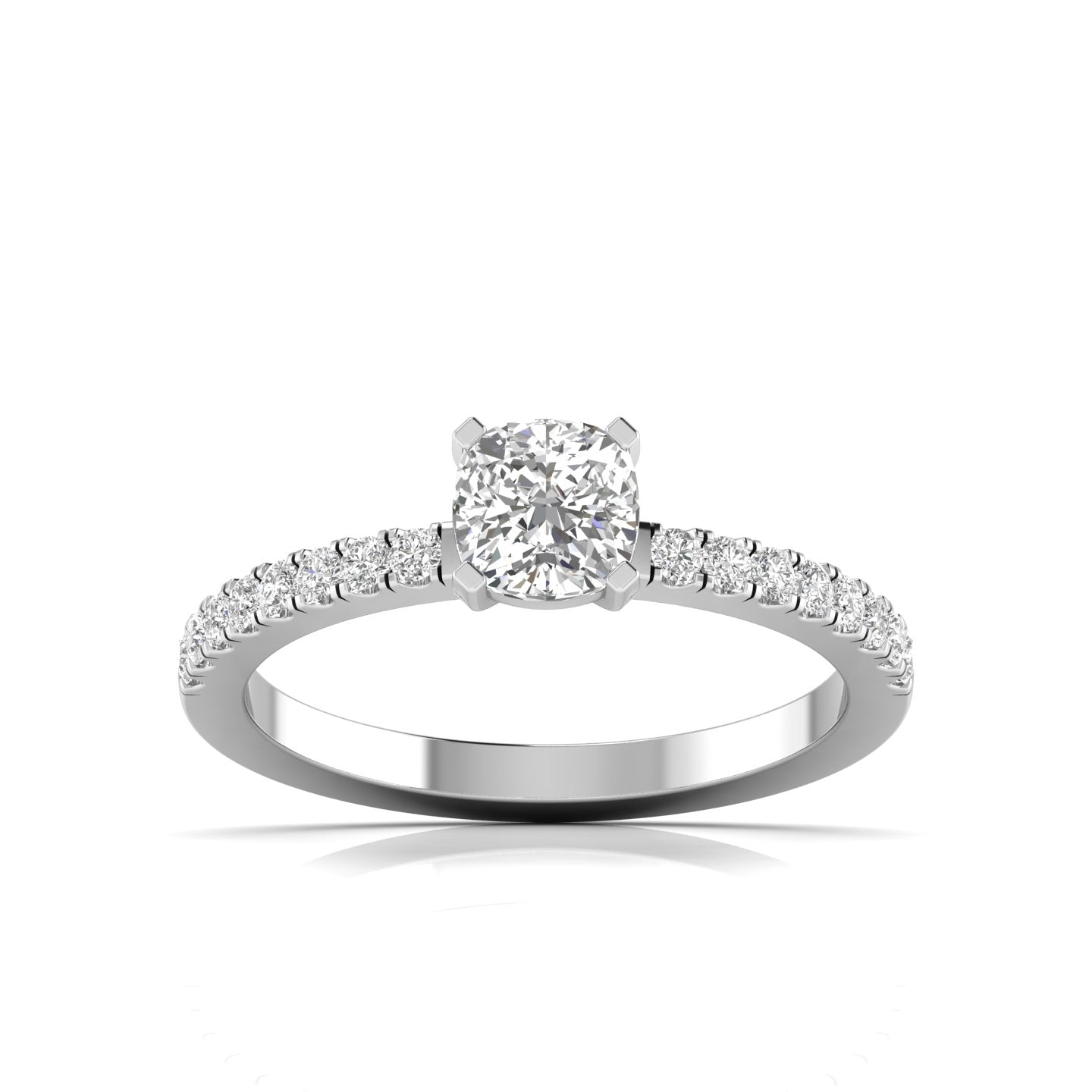 1.01 Carat Cushion Shape Solitaire Diamond Ring