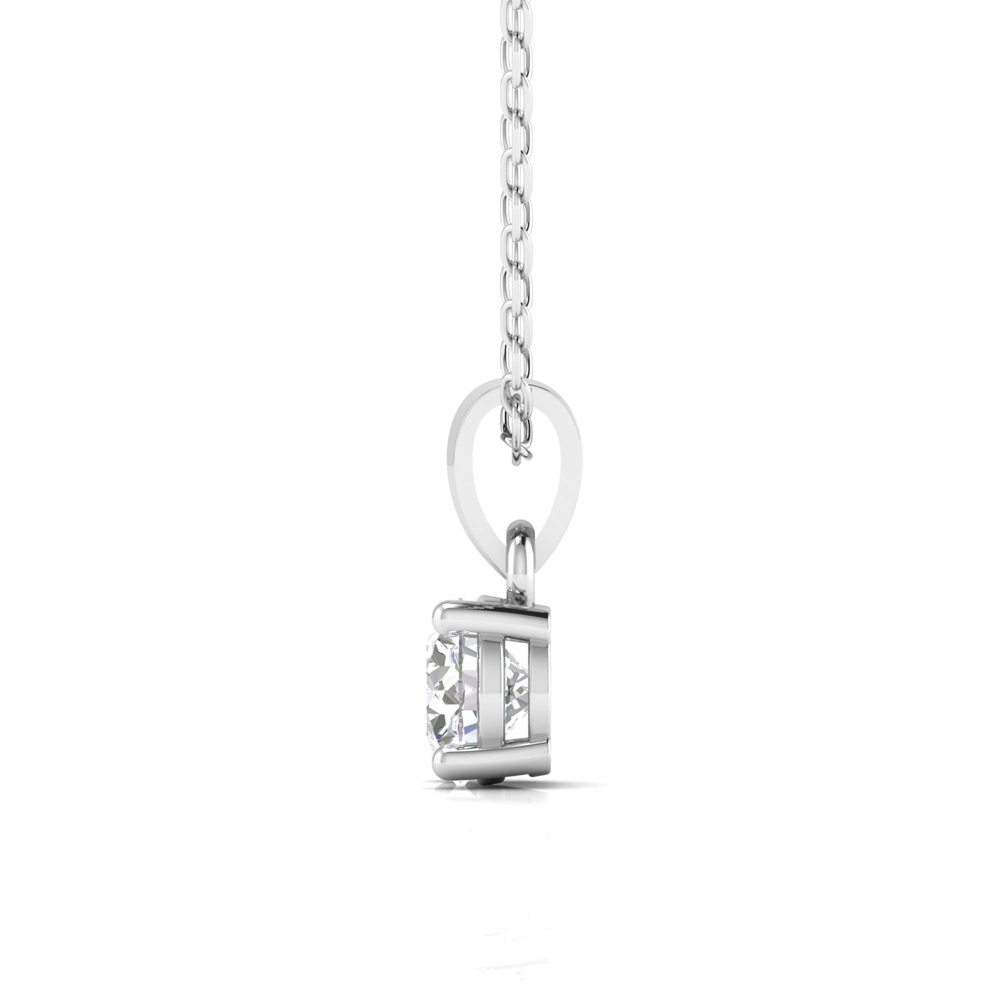 1 Carat Round Cut Solitaire Diamond Pendant